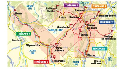 Bourgogne du sud à vélo routard