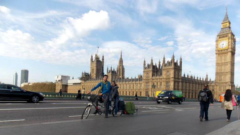 Big Ben à Londres en tandem - Avenue Verte London Paris