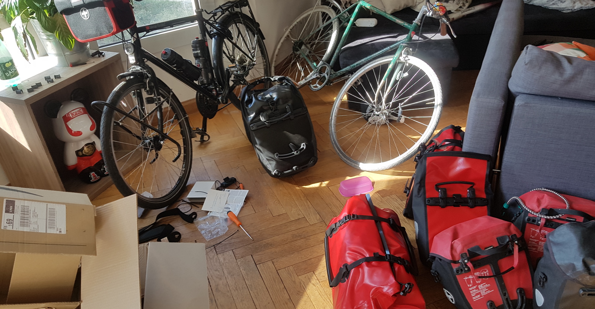 Préparatif avant voyage à vélo