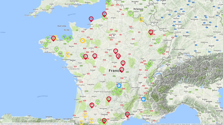 Carte de la Route des Fromages à vélo par Claire Perrinel