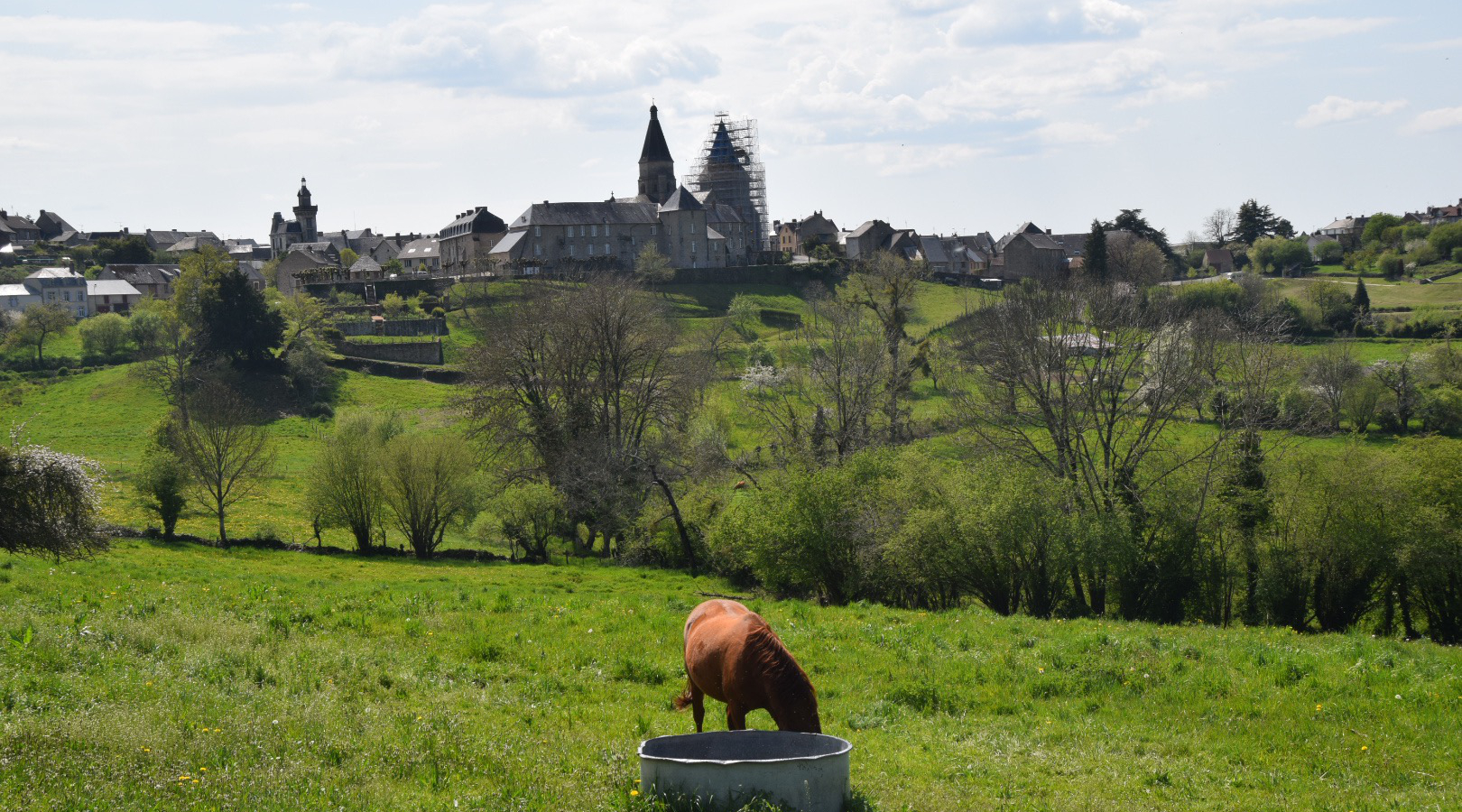 Paysage et vue sur Bénévent-l'Abbaye