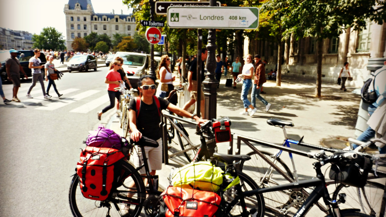 Départ de l'Avenue Verte London Paris en famille