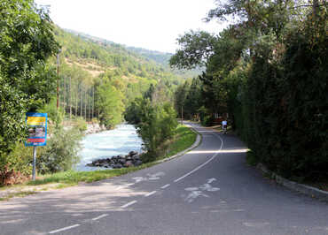 Départ de la piste cyclable