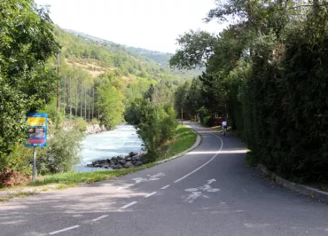 Départ de la piste cyclable