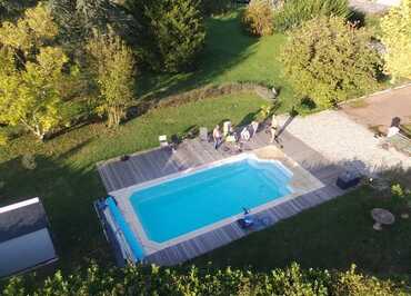 La piscine vue du ciel