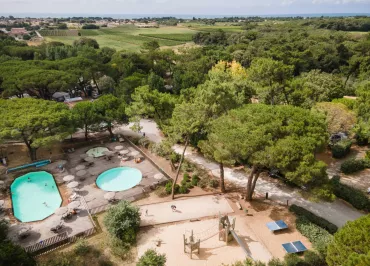 Vue aérienne du camping