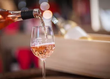 Verre de vin rosé