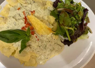 Assiette de raviolis