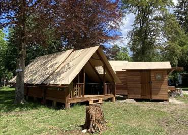 Tentes lodges du camping l'Arc en Ciel