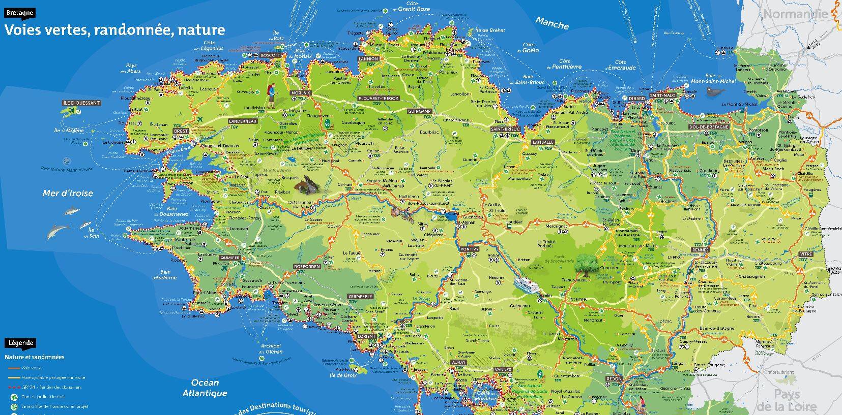 carte bretagne touristique