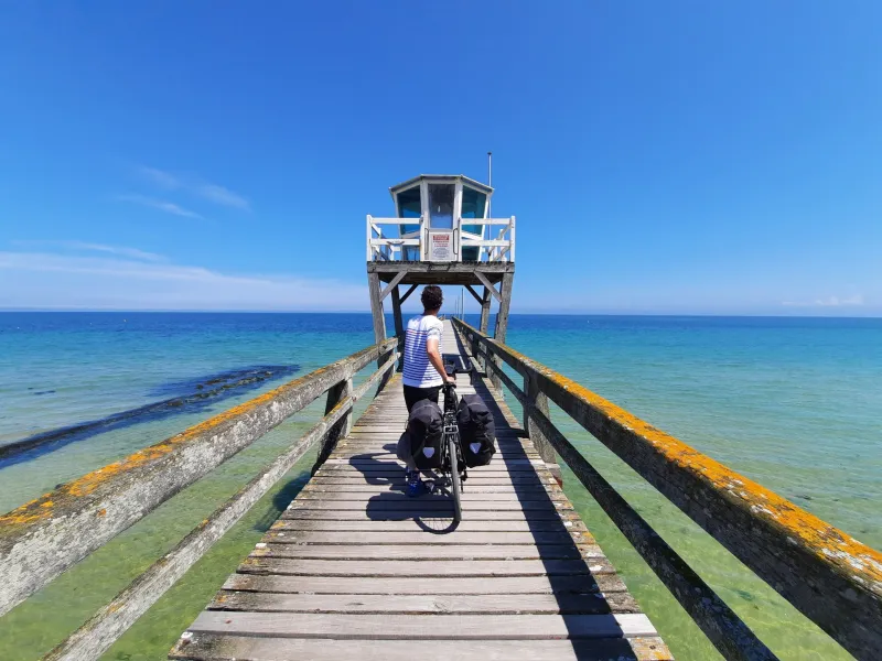 Ponton à vélo - Luc-sur-Mer