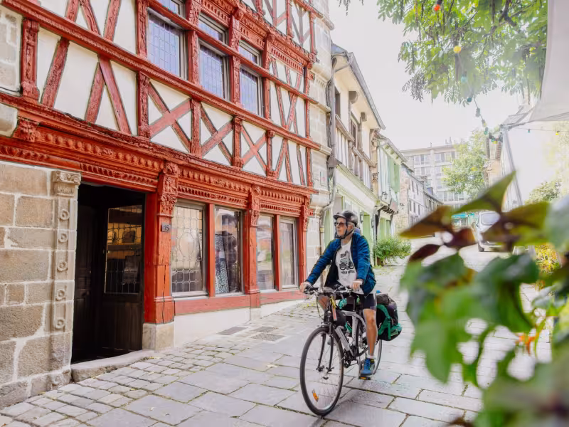 Ruelles de Saint-Brieuc à vélo
