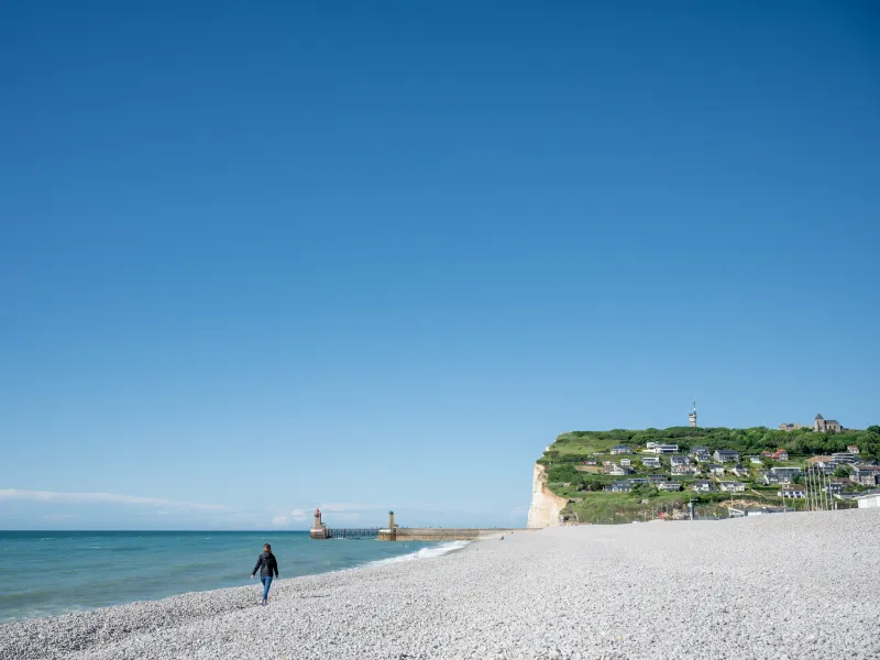 Plage de Fécamp sur la côte d'Albâtre