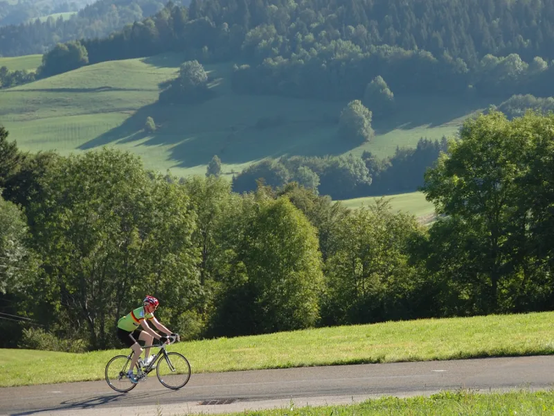 Étape de la GTJ Vélo entre Saint-Laurent-En-Grandvaux et Morez