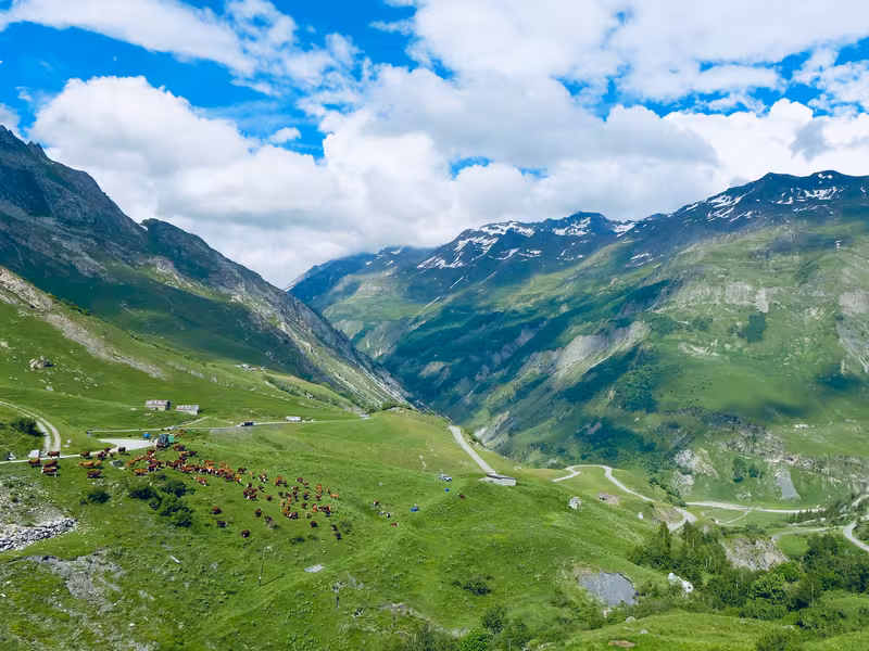 Le vallon des Chapieux dans le versant sud du cormet de Roselend