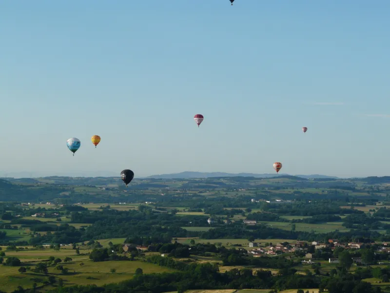 Vue ciel Montgolfières, Ville d'Annonay