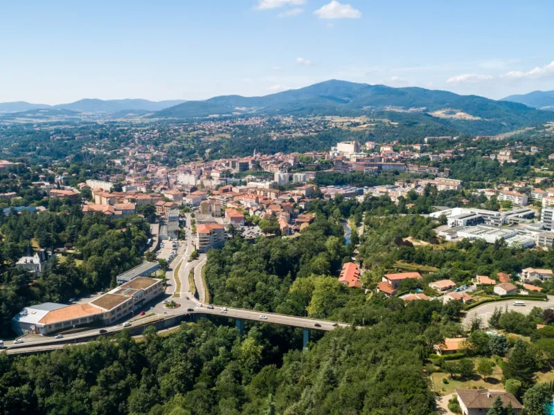 Vue drone d'Annonay