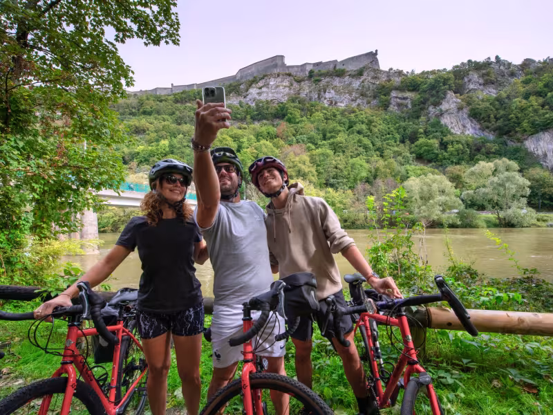 Séance de selfies sur l'EuroVelo 6