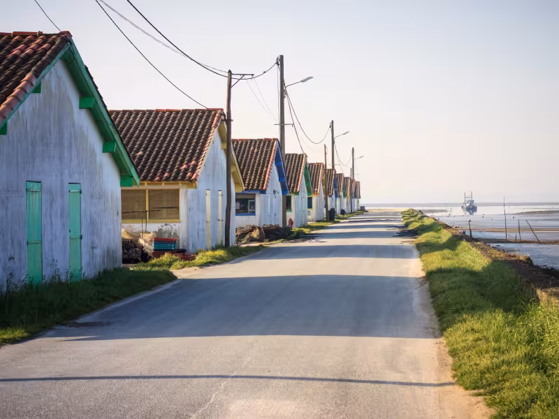 Cabanes ostréicoles vers Arès