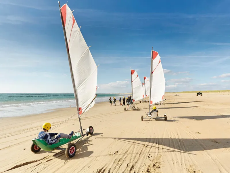 Char à voile sur les plages vendéennes