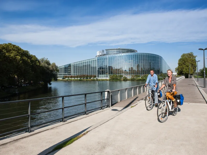 Parlement Européen à Strasbourg sur l'Eurovélo 15