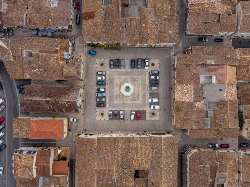 Bastide d'Eymet vue du ciel