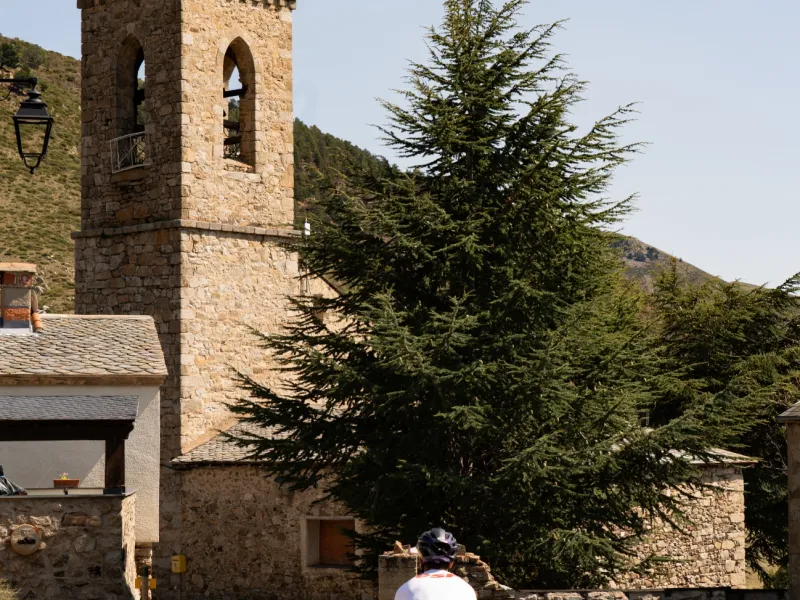 Cycliste à Garrotxes