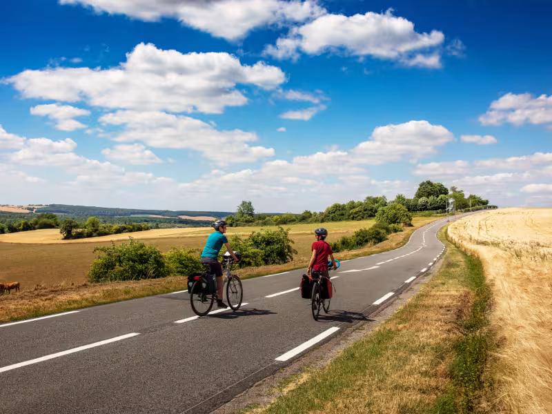 La Seine à vélo sur la route entre Follainville et Dennemont