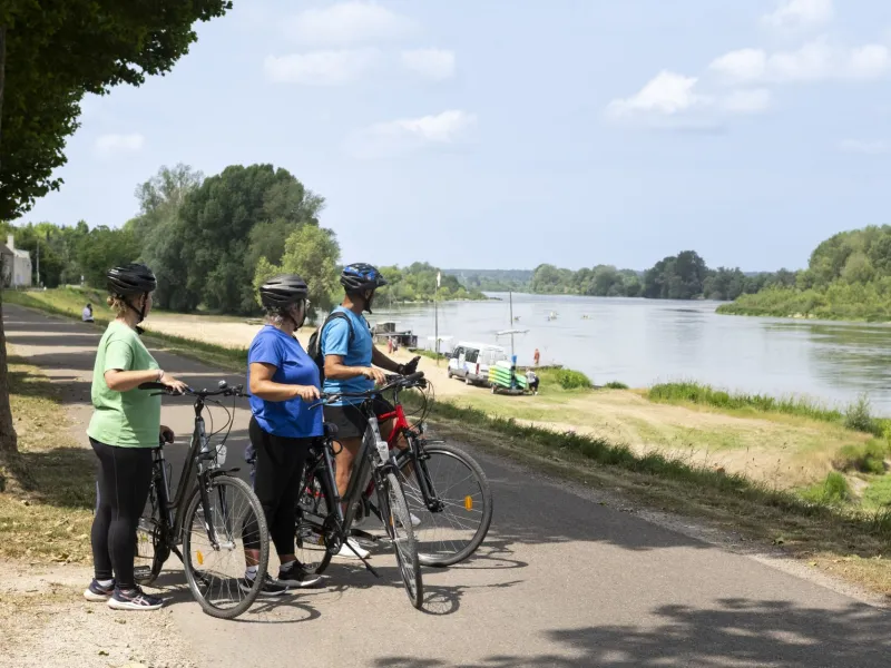 Vue sur Loire lors de la balade à vélo Fenêtre sur Loire