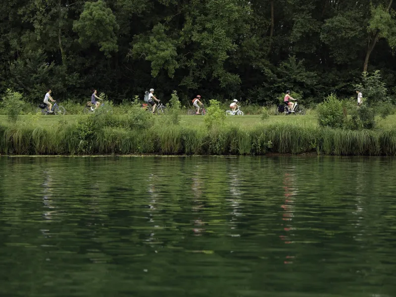 Sur La Voie Bleue à vélo