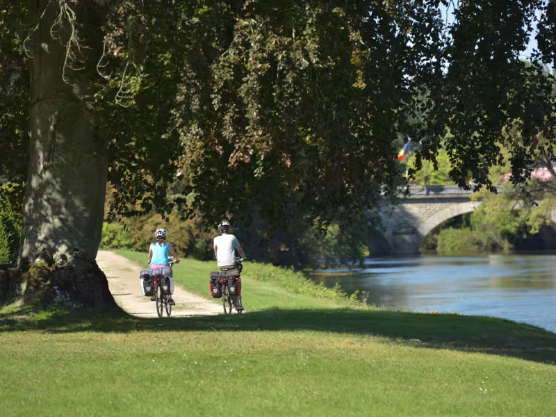 Itinéraire vélo au Lude en bord de Loir
