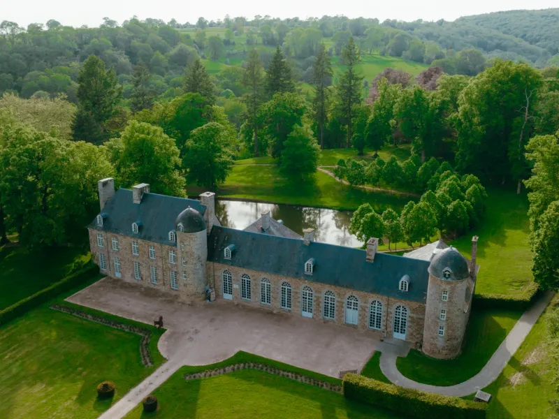 Château de Pontécoulant vue aérienne
