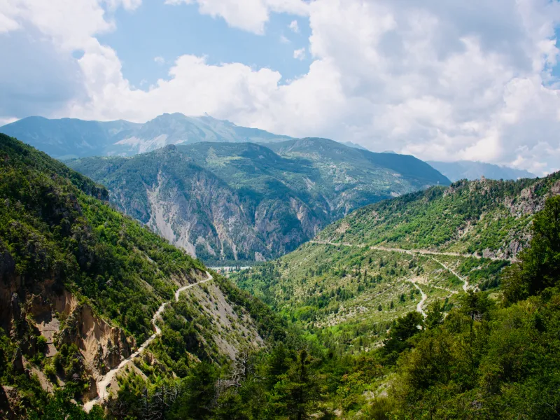 Montée vers Valberg depuis Guillaumes