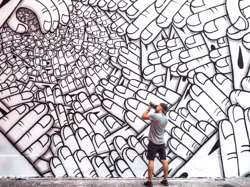 Mur street art à Mulhouse