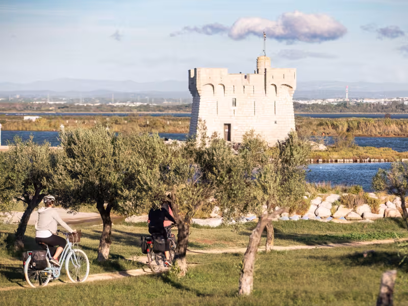 Arrivée sur Palavas à vélo