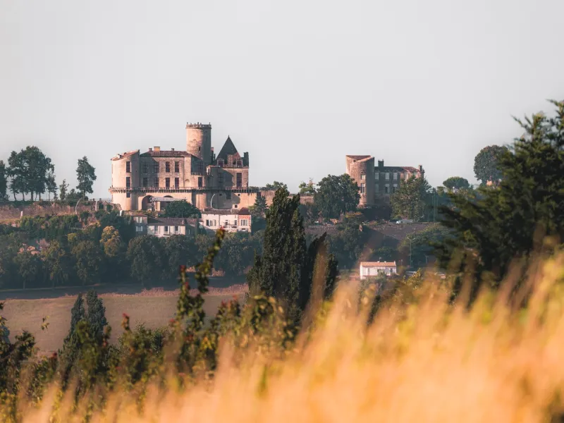 Vue sur le château de Duras