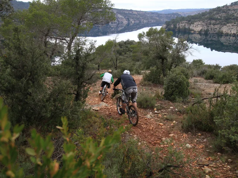 Single track sur la TransVerdon VTT