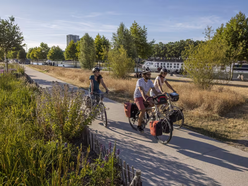 Voie verte sur les quais de Seine à Rouen