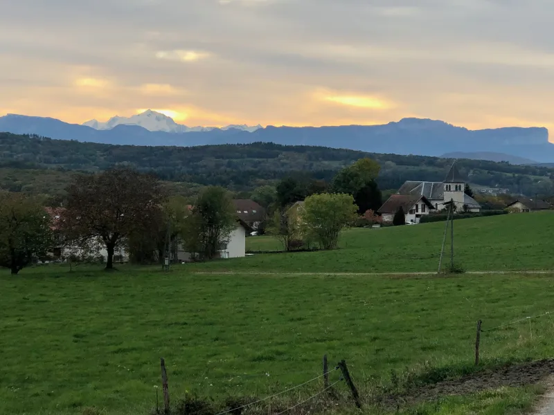 Vue sur le Mont Blanc depuis le Vuache