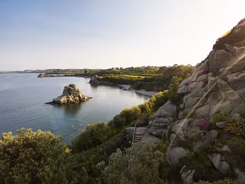 Vue sur Roscoff depuis la côte