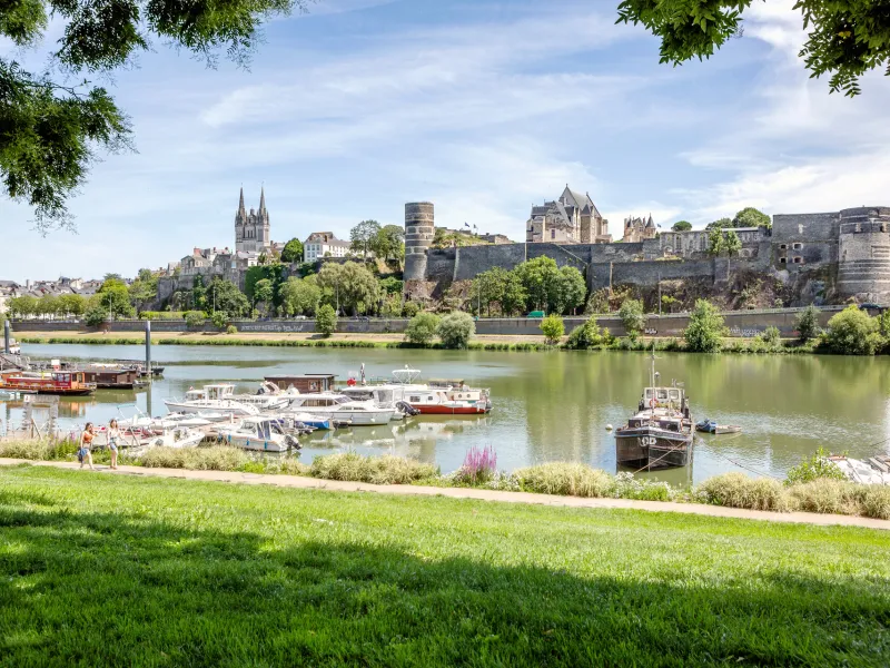 Vue sur la château d'Angers et la cathédrale