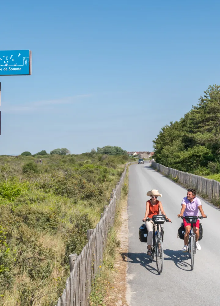 Sur La Vélomaritime à Cayeux-sur-Mer