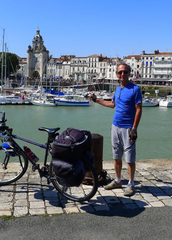 Arrivée à la Rochelle à vélo