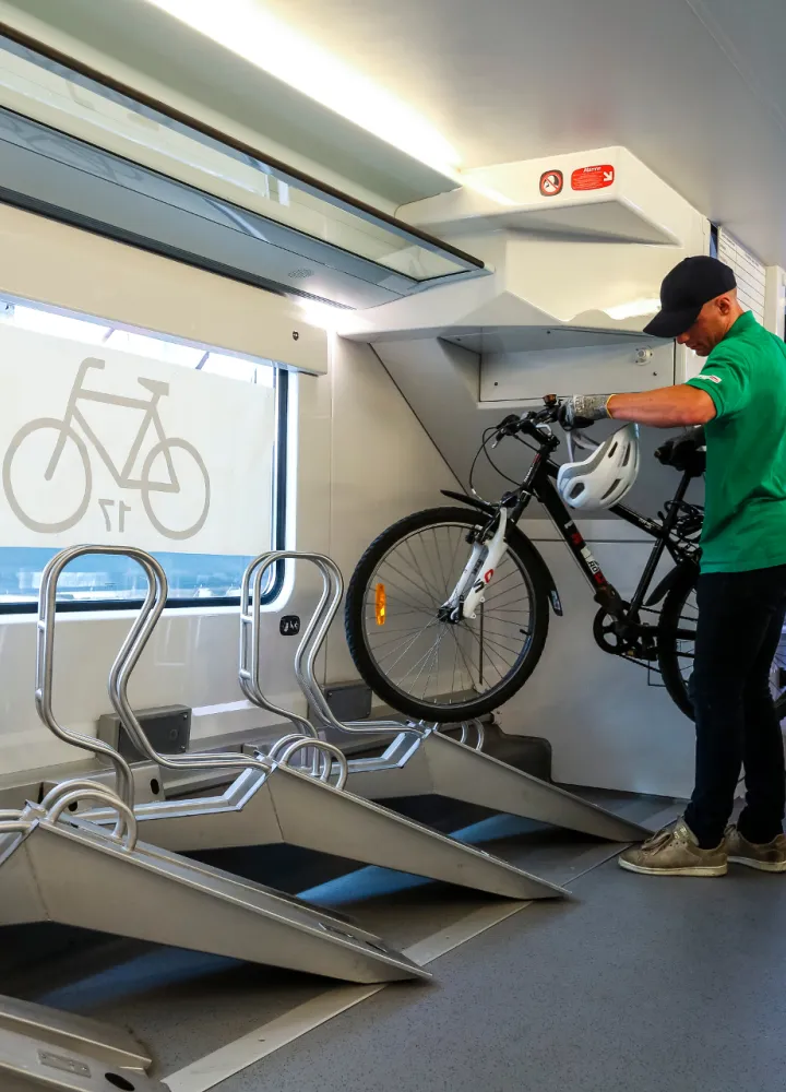 Wagon vélo dans le Train Vélo Loire