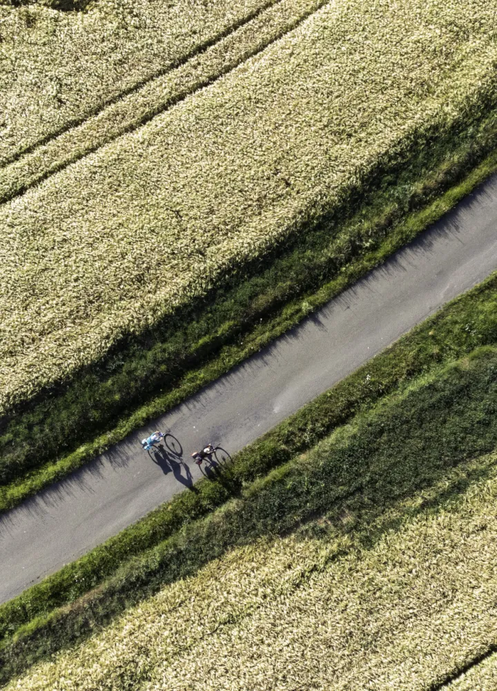 Au milieu des champs sur La Vélobuissonnière
