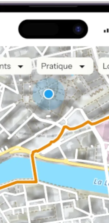 Application France Vélo Tourisme - être géolocalisé