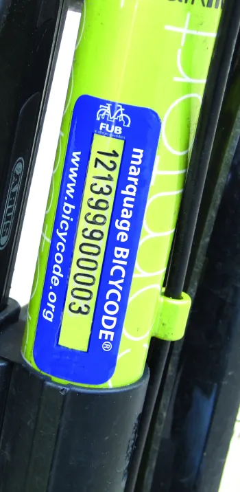Marquage de votre vélo avec Bicycode