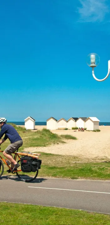 La côte de Nacre à vélo à Ouistreham
