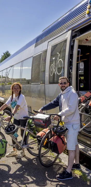 Venir en TER + vélo sur les itinéraires
