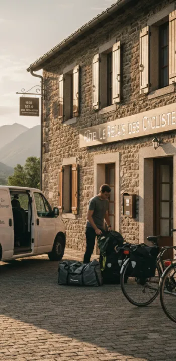 Transfert de bagages à vélo